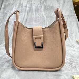 Miztique Tan‎ Faux Leather Crossbody Purse With Magnetic Clasp